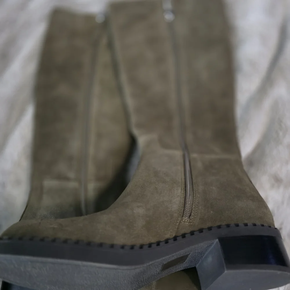 Dolce Vita Olive Suede Tall Pull-On Riding Boots